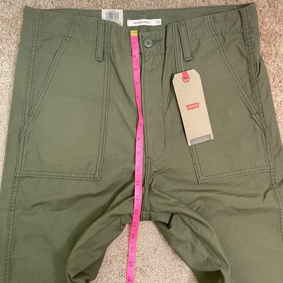NEW LEVI'S Ribcage Straight Ankle Utility Pants in Khaki-Green Size 32 X 29 NWT - Picture 14 of 16